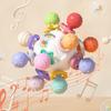 Baby Hand Rattle Toy Colorful 12 Teething Balls Gum Massage Early Educational Ringing Toys Pink