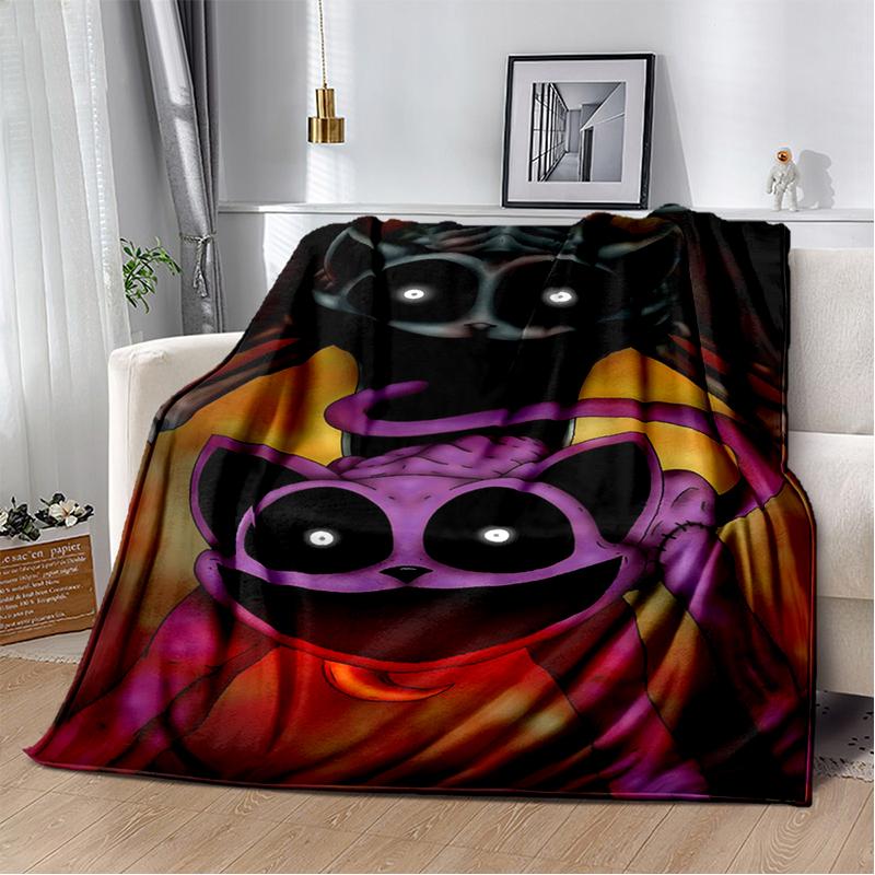 Cartoon S-Smiling C-Critters Catnap Craftycorn Soft Plush Blanket,Flannel Throw Blanket for Living Room Bedroom Bed Sofa Cover
