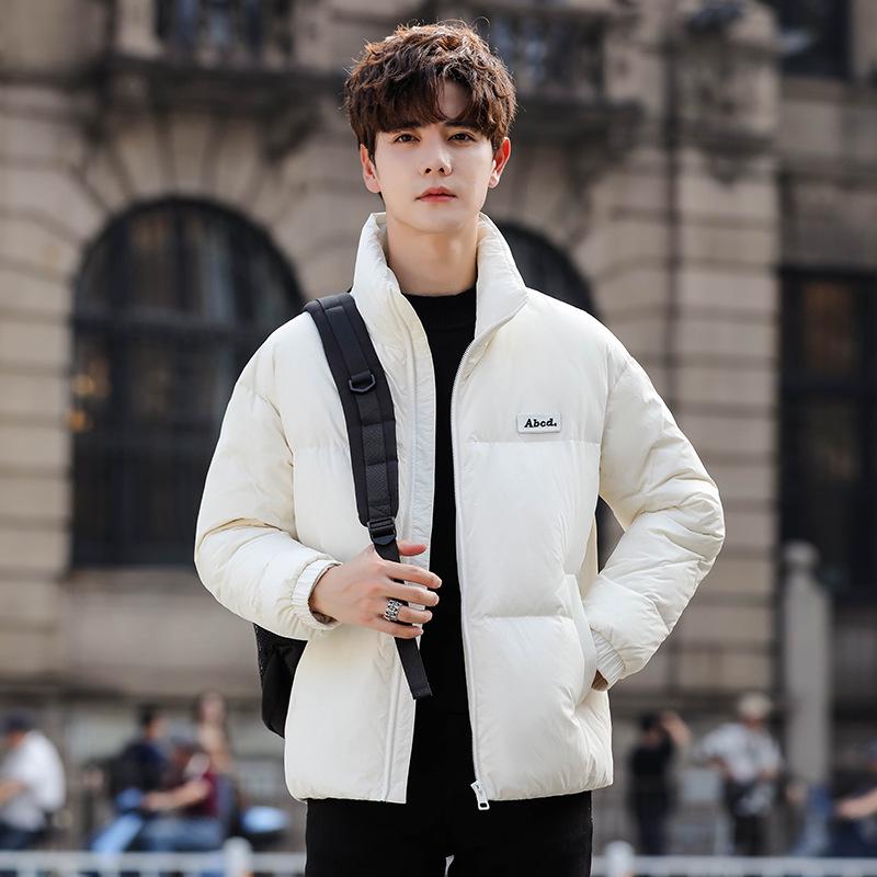 Men's 2025 Trendy Korean Style Winter Down Jacket - Lightweight, Thickened, Stand Collar Warm Outerwear