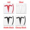 3D ABS Chrome Red Line Black Logo DUAL MOTOR Emblem Letters Car Styling Trunk Badge For Tesla 3 Y S X DUAL MOTOR Accessories