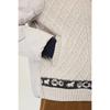 Cable Knit Block Goose Down Jumper Bapd61561