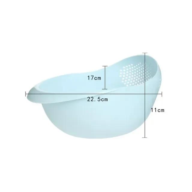 Setaccio per riso Colino in plastica Cestino di scarico da cucina con manici Ciotola di riso Colino Cestino Scarico lavello Utensili da cucina
