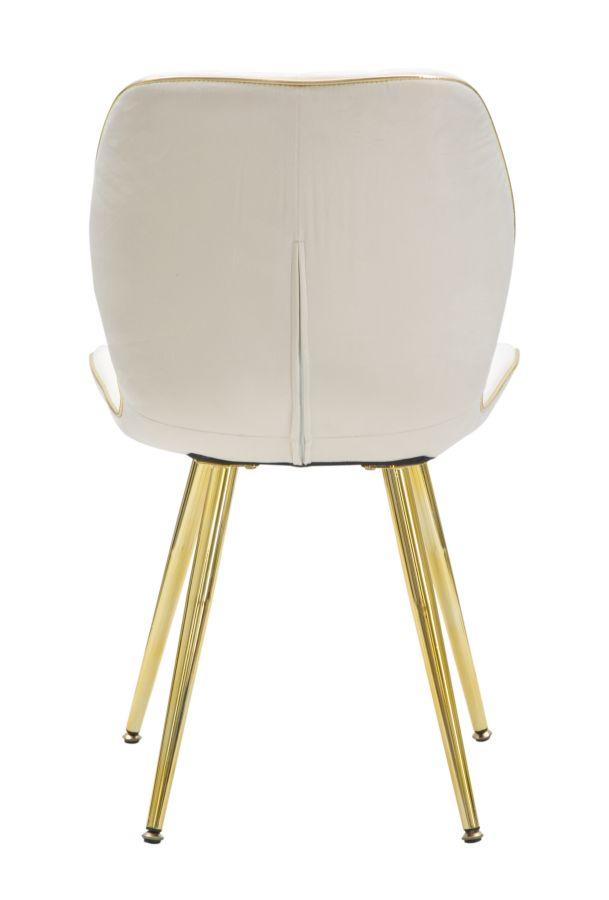 Paris Chair Space Beige Gold Set 2 Pz Cm 46X58X77