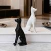 3D Printed Sitting Dog Figurine, Modern Minimalist Dog Statue, Animal Sculpture Decoration for Home Office Desk, Gift for Pet Lovers