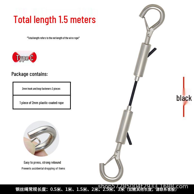 Stainless Steel Adjustable Wire Sling Hook for Art Exhibition Hanging