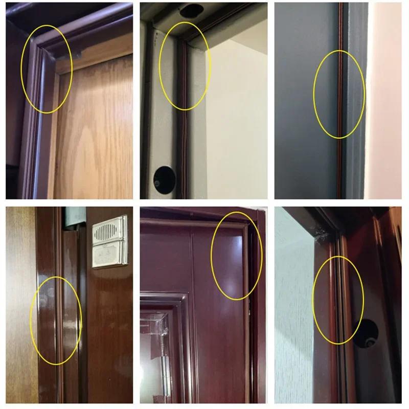 Selbstklebendes Silikon-Gummi-Dichtungsband Tür-Fenster-Dichtungsleisten Spaltblocker Typ I Isolierband 6 Meter/Rolle