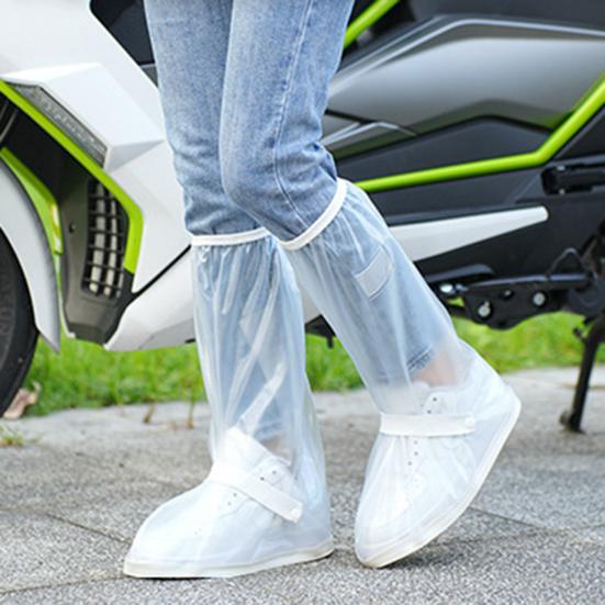 1 Pair Rainproof Boot Covers PVC Fabric Anti-Slip Design Waterproof