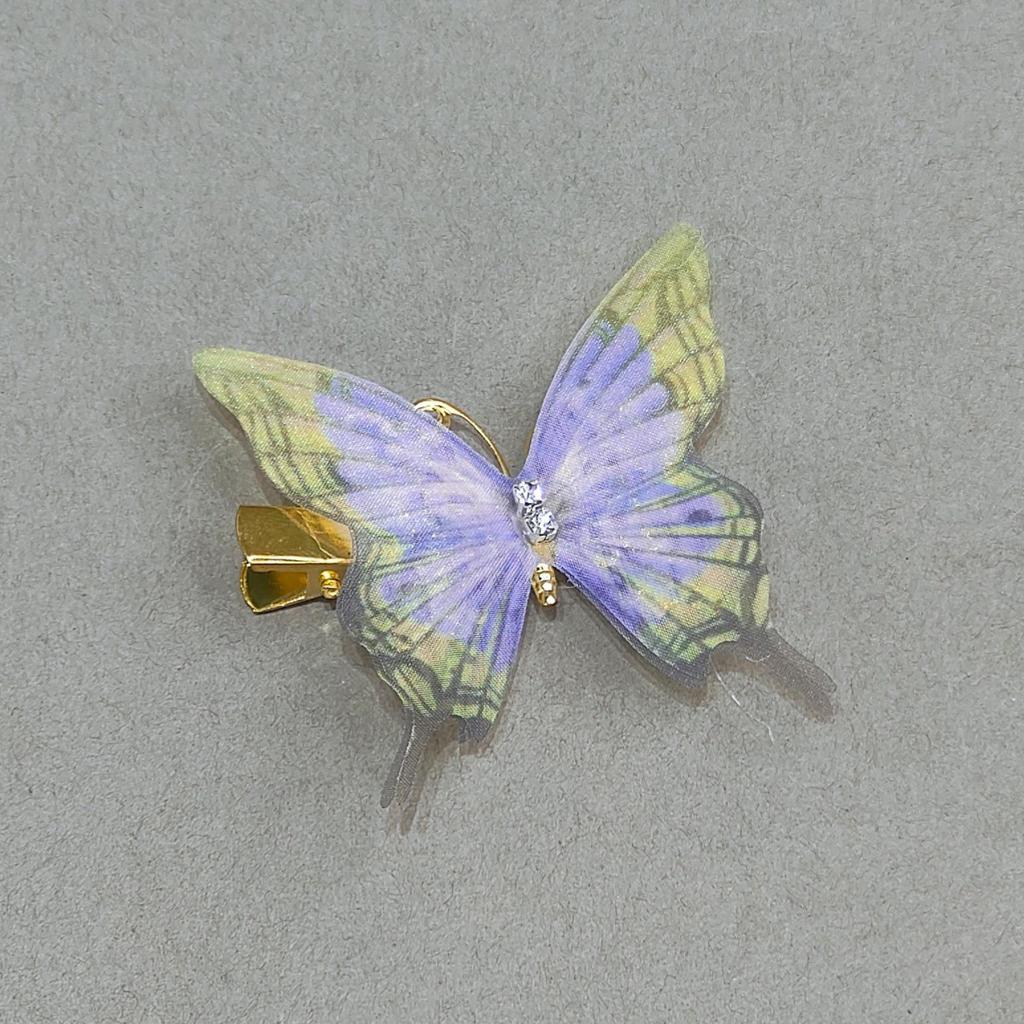 Gradient Butterfly Hairpin for Children - Cute Mesh and Alloy Duckbill Clip, Perfect for Hanfu and Fairy Styles