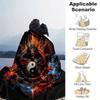 1pc Flaming Dragon Yin Yang Blanket Soft Warm Bedding Throw Coverlet for Room Decor, Living Room, Travel, Camping, Car Blankets