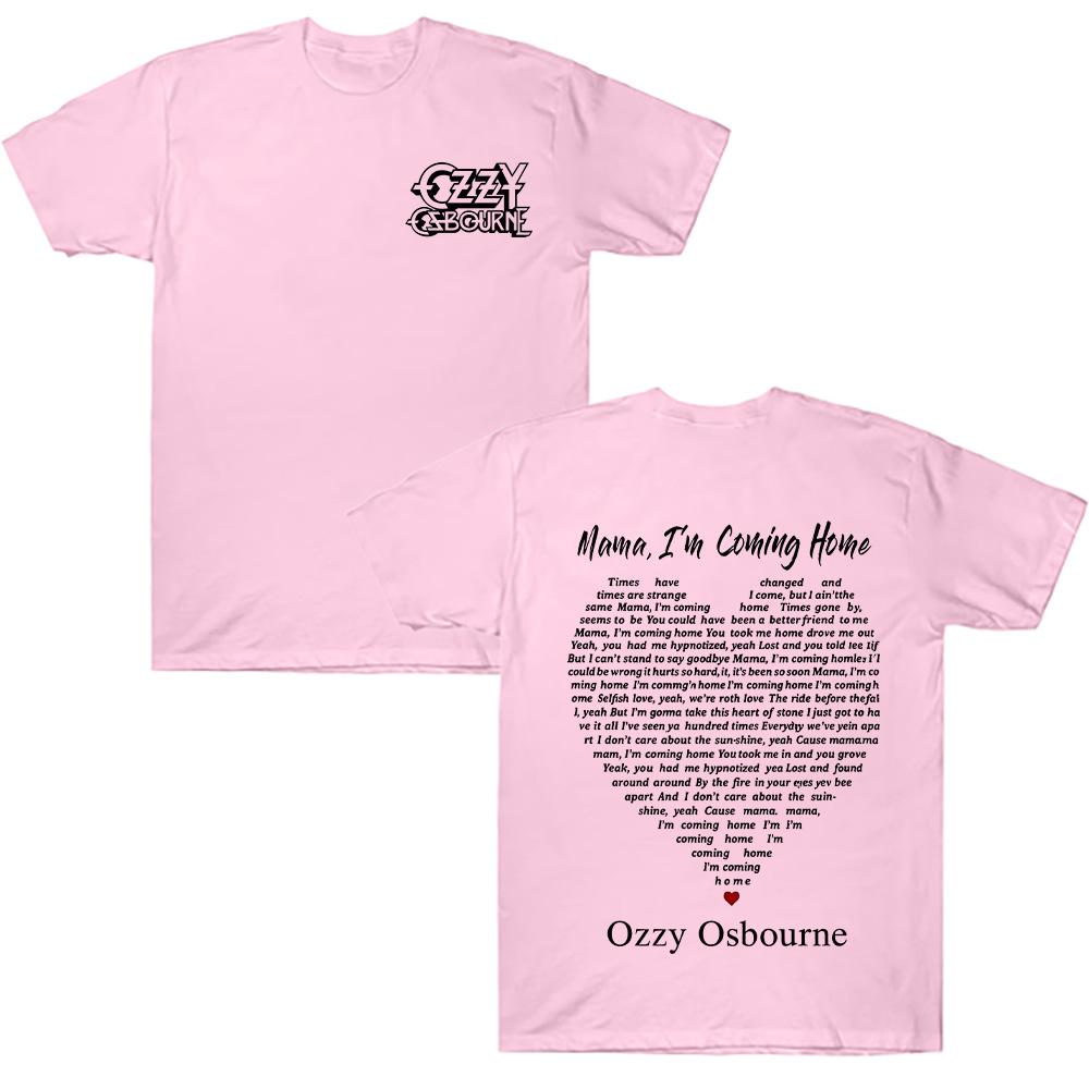 I'm Coming Home Ozzy Osborne T Shirts Men Women Hip Hop Short Sleeve Tops Tees Mens Clothing Ozzy RIP Cotton Tops Retro T-shirts