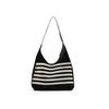 Fashion Casual Shoulder Underarm Bag Niche Premium Striped Handheld Women's Bag Large Capacity Woven Beach Bag