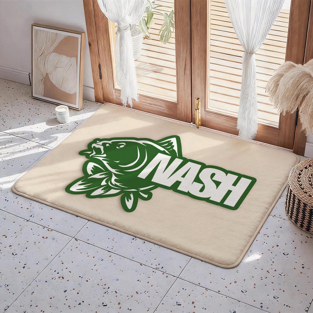 Brand N Nash Fishing Floor Mat Eco Flannel Doormat Non Slip Odorless Indoor Floor Rug Soft Short Plush Home Mat