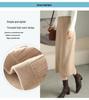 Women's Slim Fit Vertical Stripe Wool Midi Skirt - Versatile Cashmere Knit