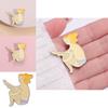 Creative Cartoon Girl Brooch Featuring Cute Yellow Hair And Fluffy Legs For Fun Fashion Accessories