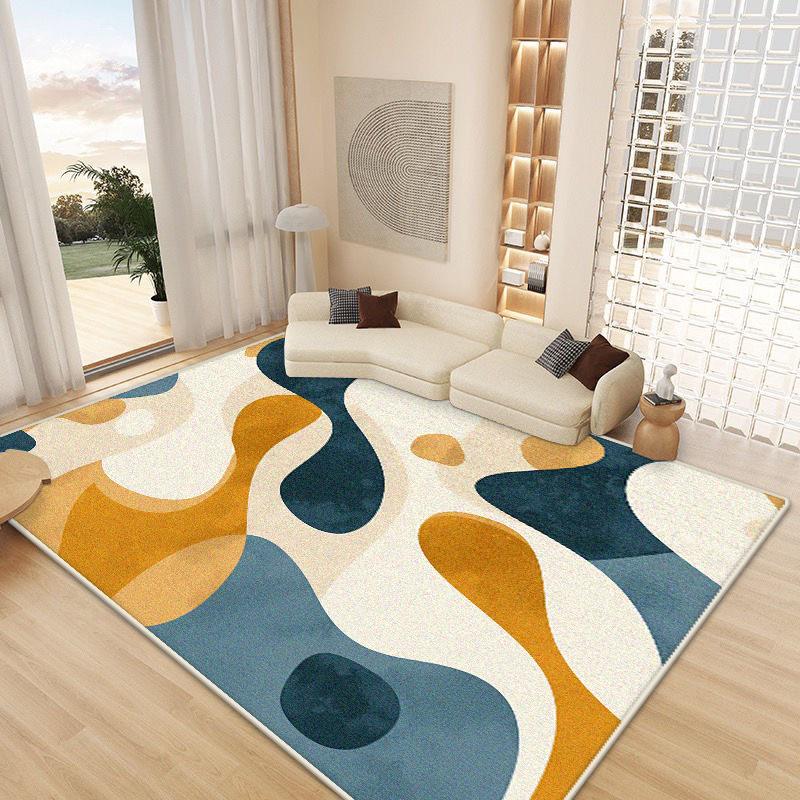 Modern Abstract Geometric Carpet for Living Room Anti-slip Bedroom Lounge Washable Mats Creative Decoration Large Area Soft Rugs