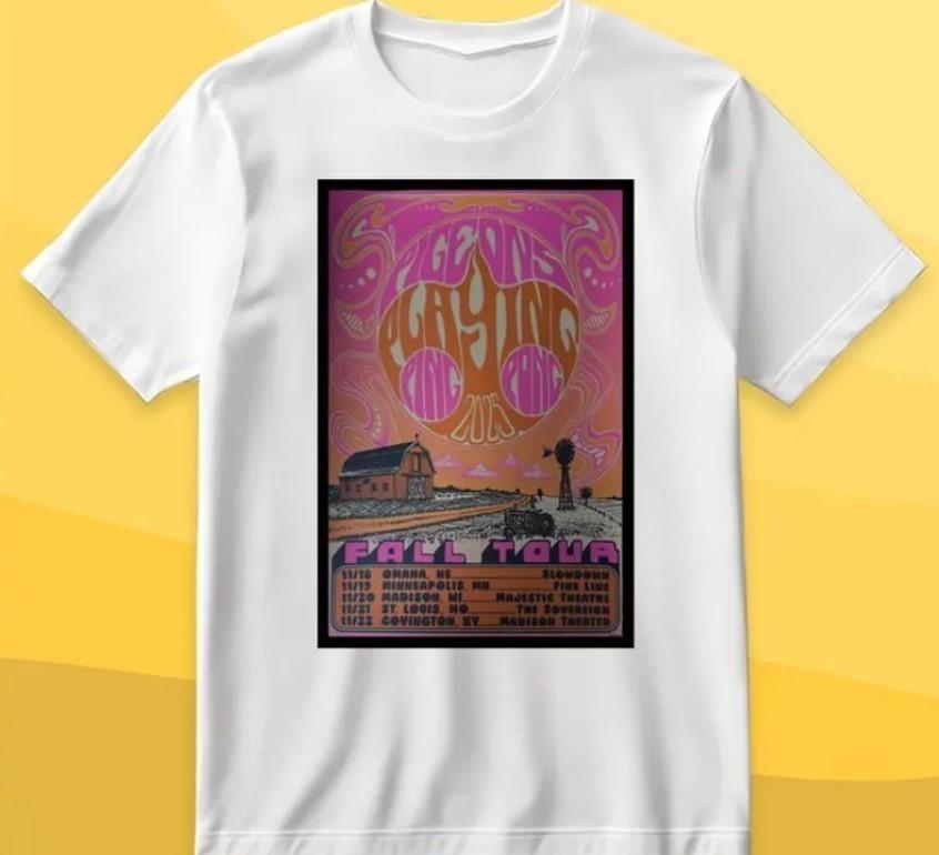 Pigeons Playing Ping Pong Fall Tour 2025 T shirt All Size Unisex T-Shirt XXXL