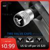 Car Sticker 2025 Hot Automobile  Aluminum Wheel Tire Valve Stem Caps Airtight Covers For Tesla Model 3 Model X Y Style Roadster