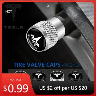 Samolepka na auto 2025 Horká Automobilová Krytky ventilků pneumatik na hliníková kola Vzduchotěsné kryty Pro Tesla model 3 model X Y styl Roadster