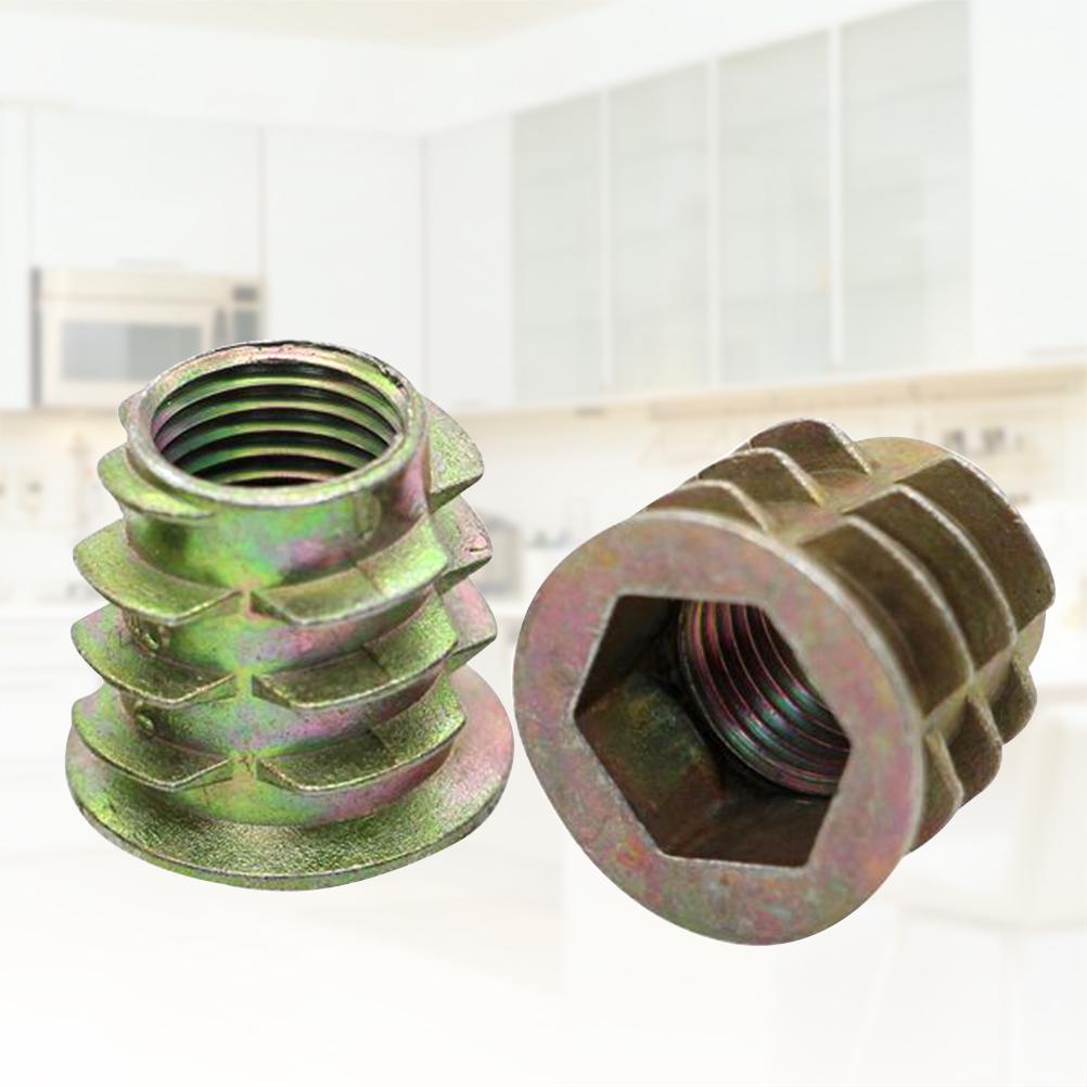 Color : 15mm JYEMDV 50Pcs M10 15mm/20mm/25mm Zinc Alloy Wood Furniture Hex Socket Drive Head Screw-in Threaded Insert Nut Color : 15mm JYEMDV 50Pcs M10 15mm/20mm/25mm Zinc Alloy Wood Furniture Hex Socket Drive Head Screw-in Threaded Insert Nut