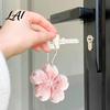Plush Bag Pendant 1/2/3Pcs Keychain Pendant Soft Cherry Blossom Design Key Chain Pink Floral Accessory Style Backpack Holder Portable for Bags Car
