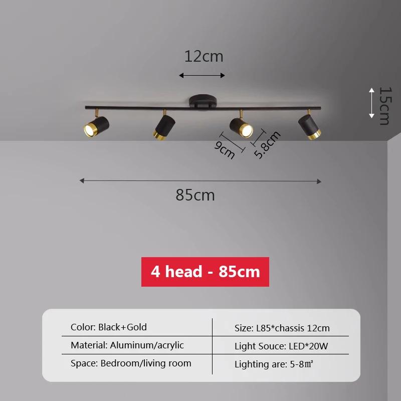 Nordic Strip LED Multihead Ceiling Lamp Spotlights For Hall Living Room Bedroom Balcony Corridor Cloakroom Decor Lights Fixtures