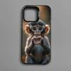 Cute Funny Monkey Phone Case for iPhone 17 16 15 14 13 Pro 12 11 Pro Max PLUS Color Back Cover