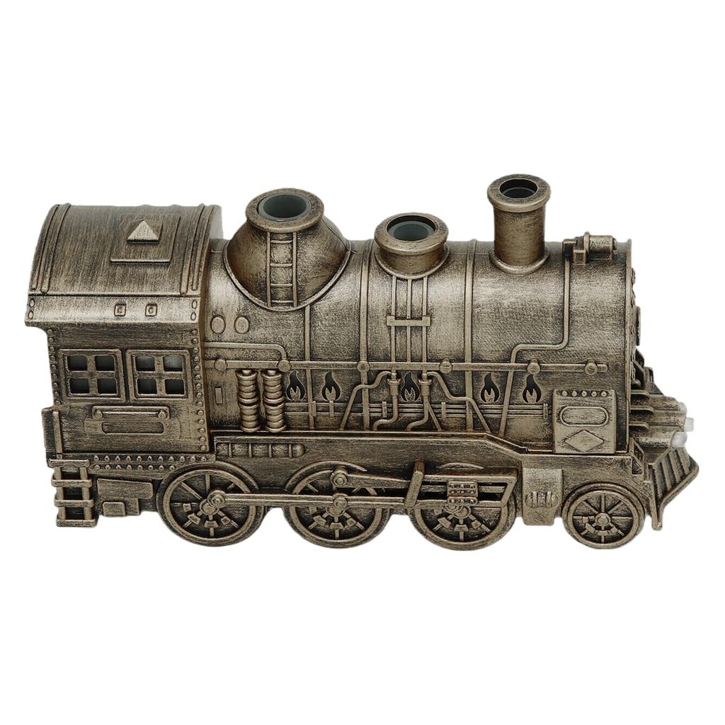 300ML Vintage Steam Train Air Diffuser Humidifier with 2-Color LED Light Cool Mist Humidifier with Remote Control Aroma Diffuser