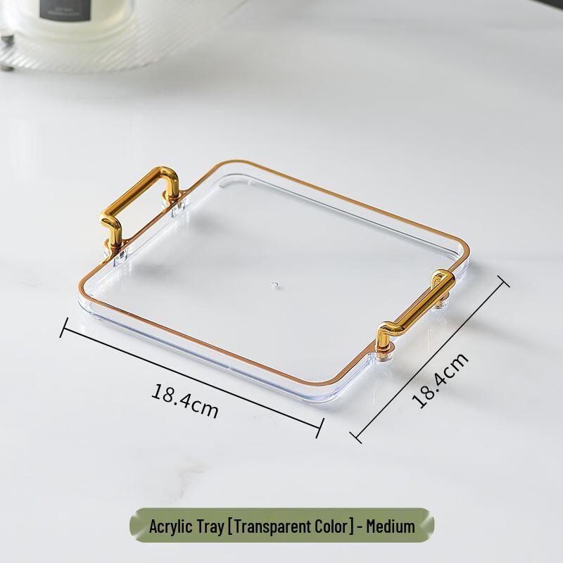 Abay Transparent Square Plastic Serving Tray
