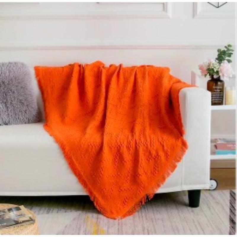 Solid Color Sand Release Four Seasons Cotton Blanket Sofa Cover Towel Multi-purpose Thread Blanket