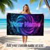Neon Colorful Theme Soft Beach Towel Personalized Custom Name Text Towel Portable for Beach Pool Travel