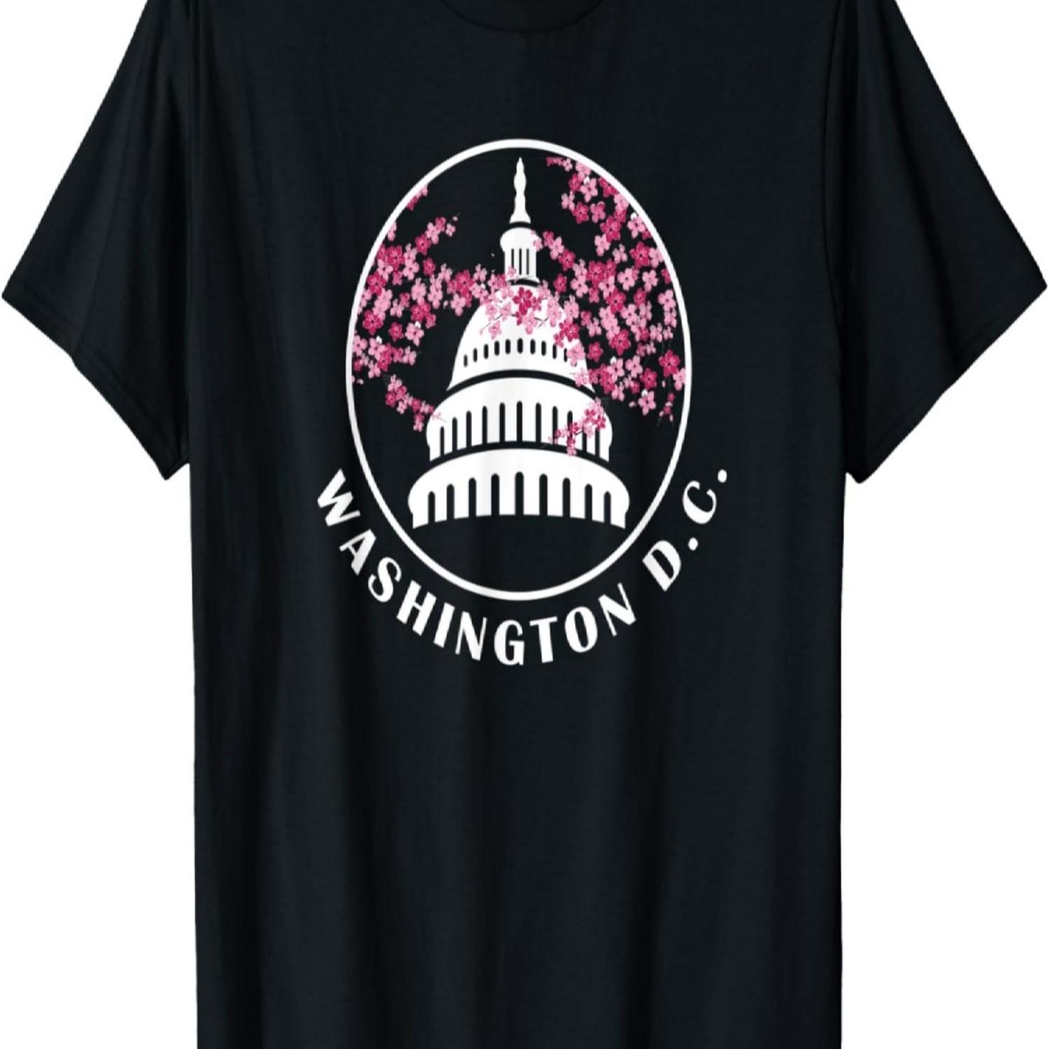 Washington DC Capital Cherry Blossoms Spring Bloom T-Shirt S