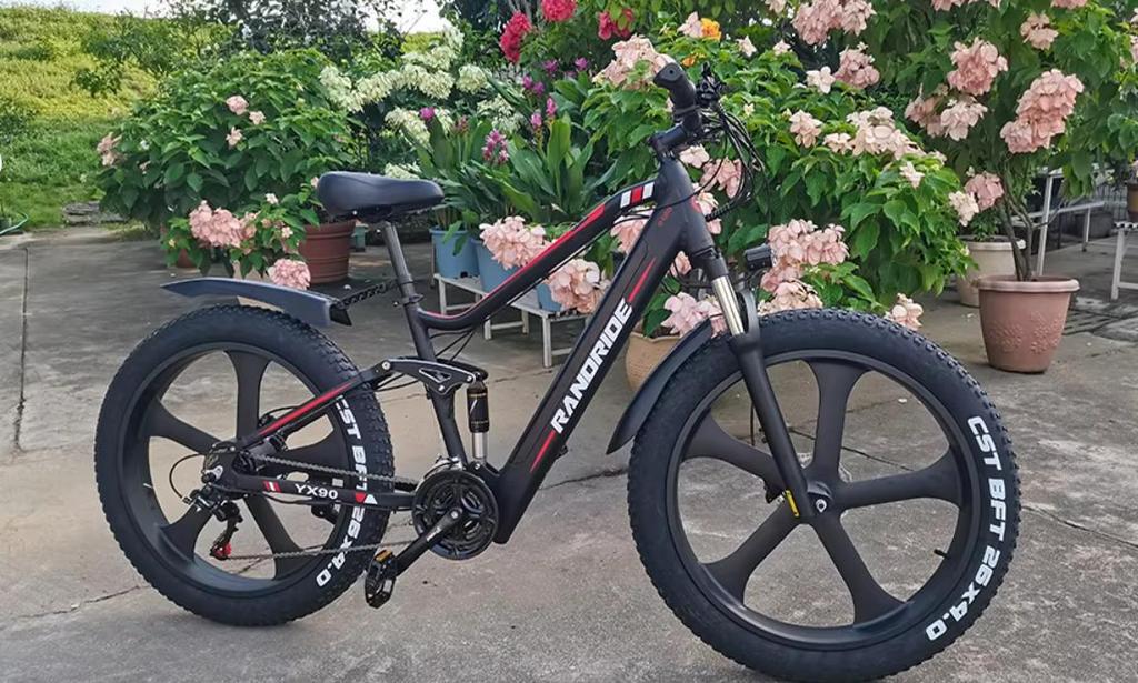 Neuer YX90M 1000W Motor 48V 13,6AH Akku 26 Zoll Magnesiumlegierung Einrad Fatbike Elektrisches Mountainbike