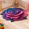 3D Visual Flower Rug Absorbent Floral Floor Mat with Anti-Slip Bottom Decorative Living Room Area Rug for Bedroom Bathroom Entryway