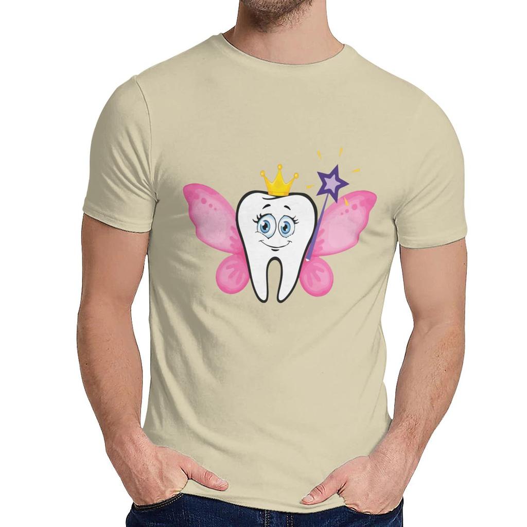 Design Cute Tooth Fairy Dentist Dental Dentistry Hygienist T Shirt Man Summer Cool Man 100