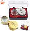 30X 20X 10X Pocket Loupe Magnifier Metal Jewelry Magnifying Glass Foldable Lens Triplet Glass Diamond Jewelers Eye Glass Tools