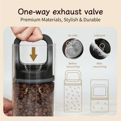 Premium Kaffeebehälter mit Vakuumversiegelungstechnologie Luftdichter Kaffeebohnen-Aufbewahrungsbehälter mit Druckdeckel Behälter für Frische