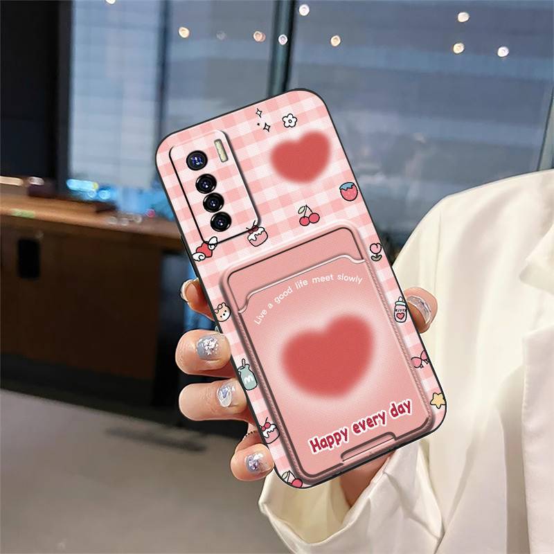 Fashion Design Shockproof Phone Case For Tecno Camon17 Pro Cover Card bag protective TPU Dirt-resistant Cartoon Silicone
