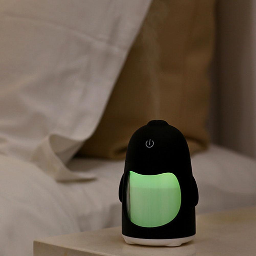Cute Cartoon Penguin Shape 7 Colors Change Mini Air Humidifier