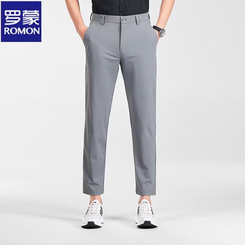 ROMON Men's Summer Thin Casual Straight Pants