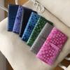 Genuine Leather Woven Long Wallet Men Women Soft Sheepskin Interior Multi-Slot Card Holder Large Capacity Bifold Purse