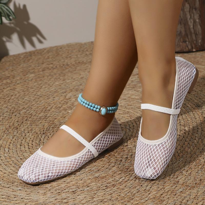 Women S Breathable Mesh Hollowed Mary Jane Shoes For Spring Summer