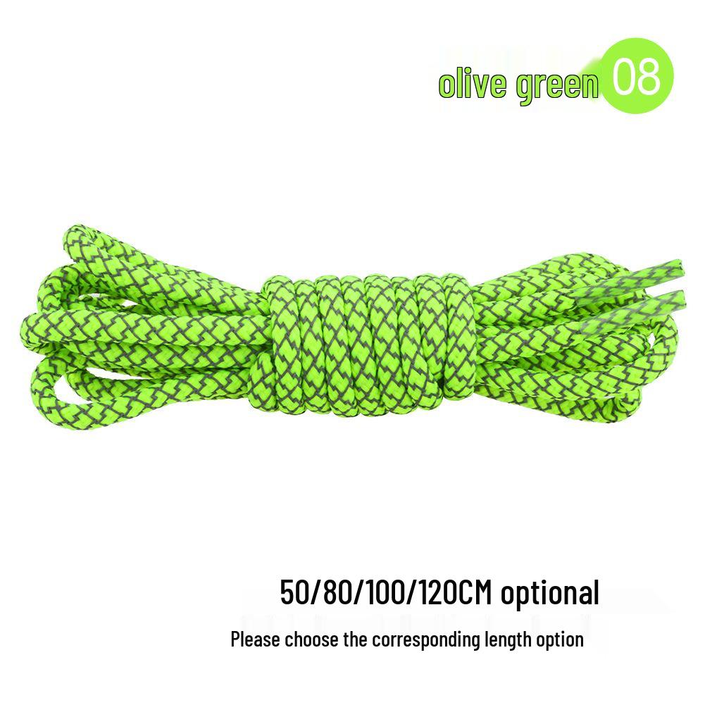 17 Reflective Round Fluorescent Shoelaces for Casual Basketball Shoes