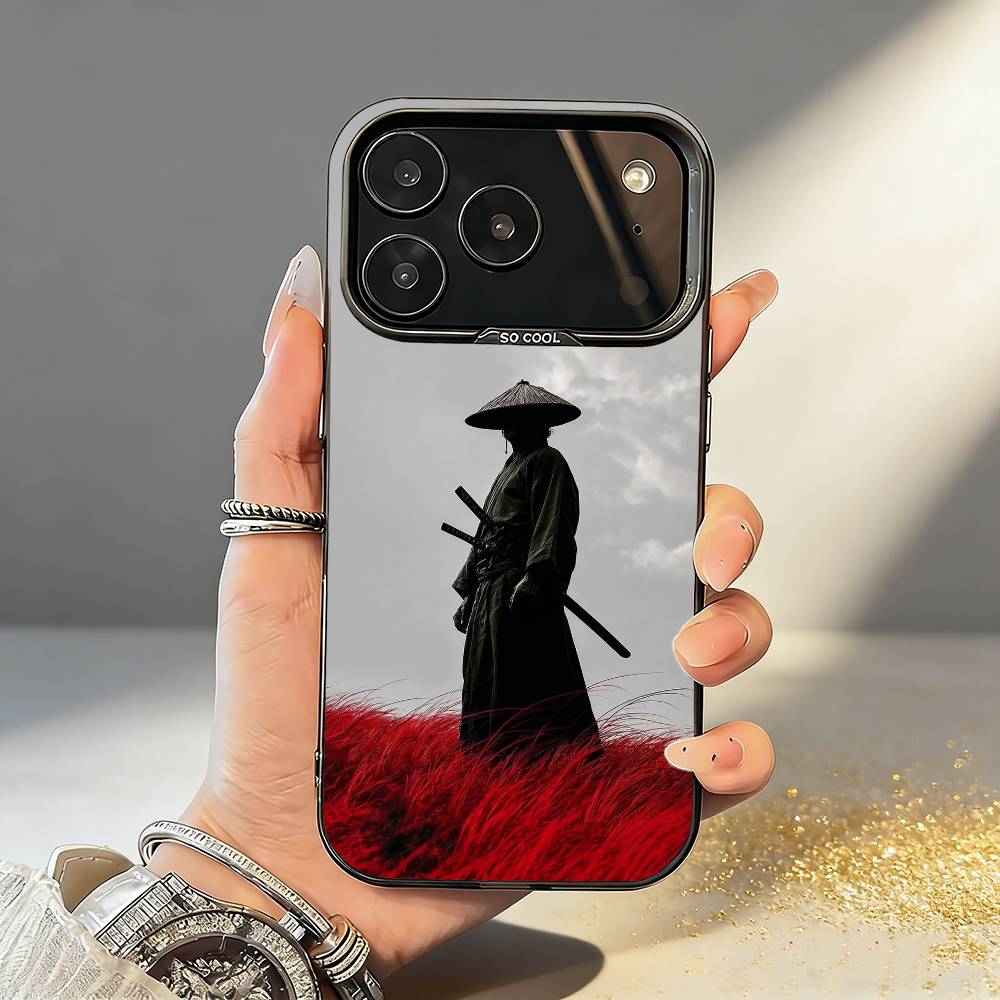 Japanska serier Vagabond Samurai Telefonfodral För iPhone17,16,15,14,13,12,11,Pro,MAX Vit Matt Stötsäker Fodral