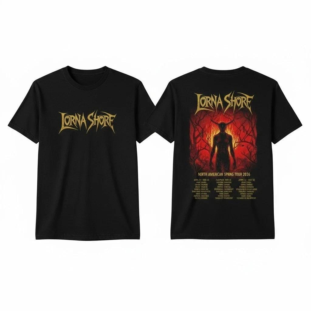 Lorna Shore North American Spring Tour 2026 Black Graphic T-Shirt XL