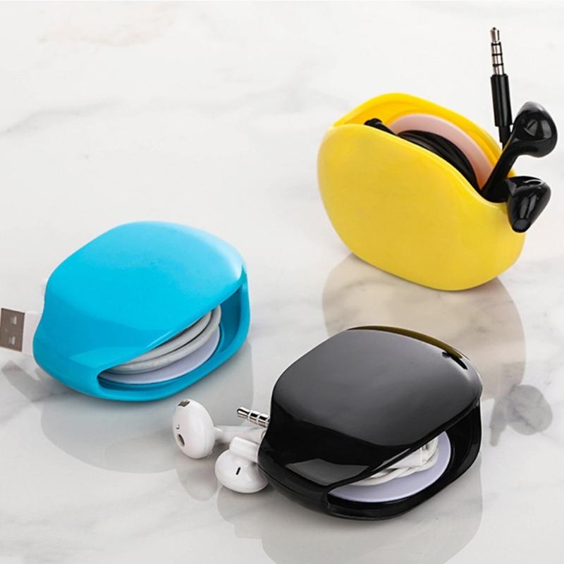 3Pcs Automatic Cord Reel Retractable Cable Reel USB Cable Headset Cord Charging Cable for Travel Organization