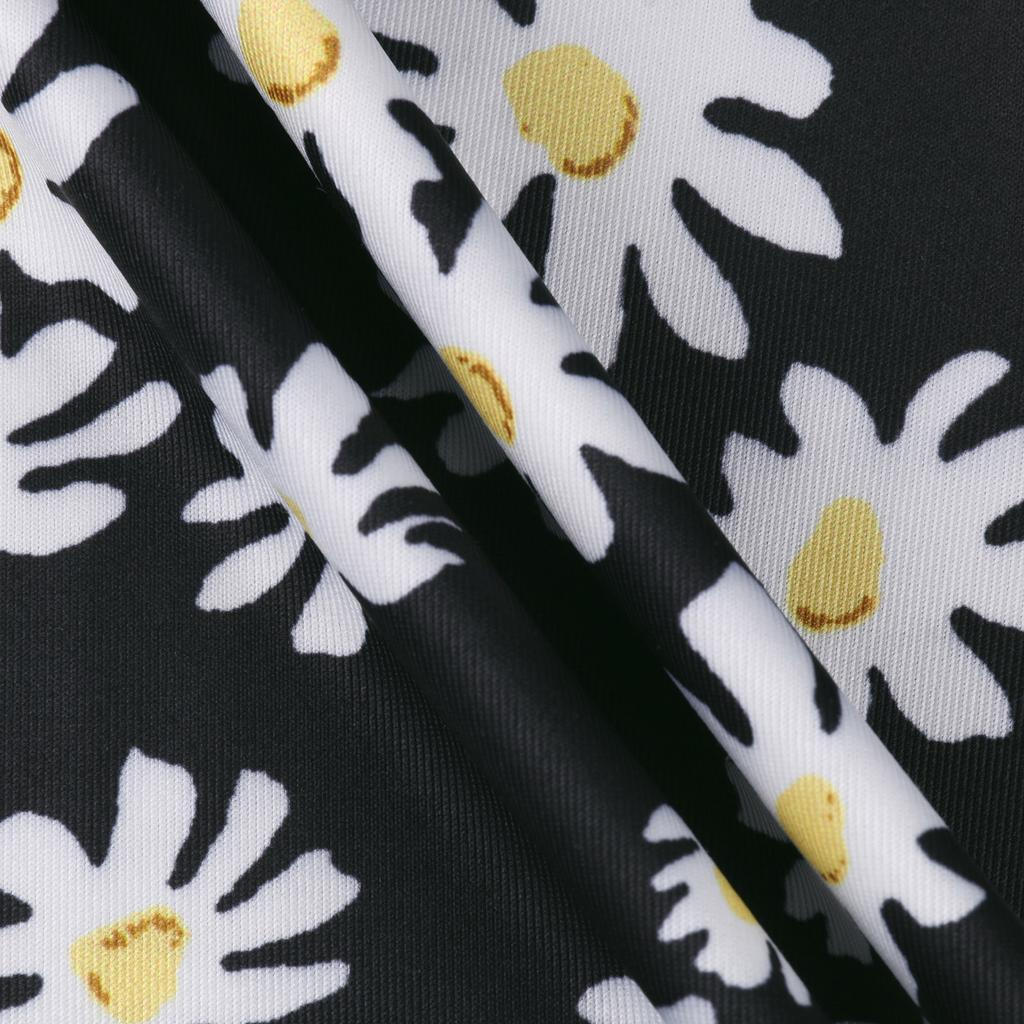 Women Fashion Sexy V-neck Floral Print Lace-up Dress Sling Dress Backless Dress