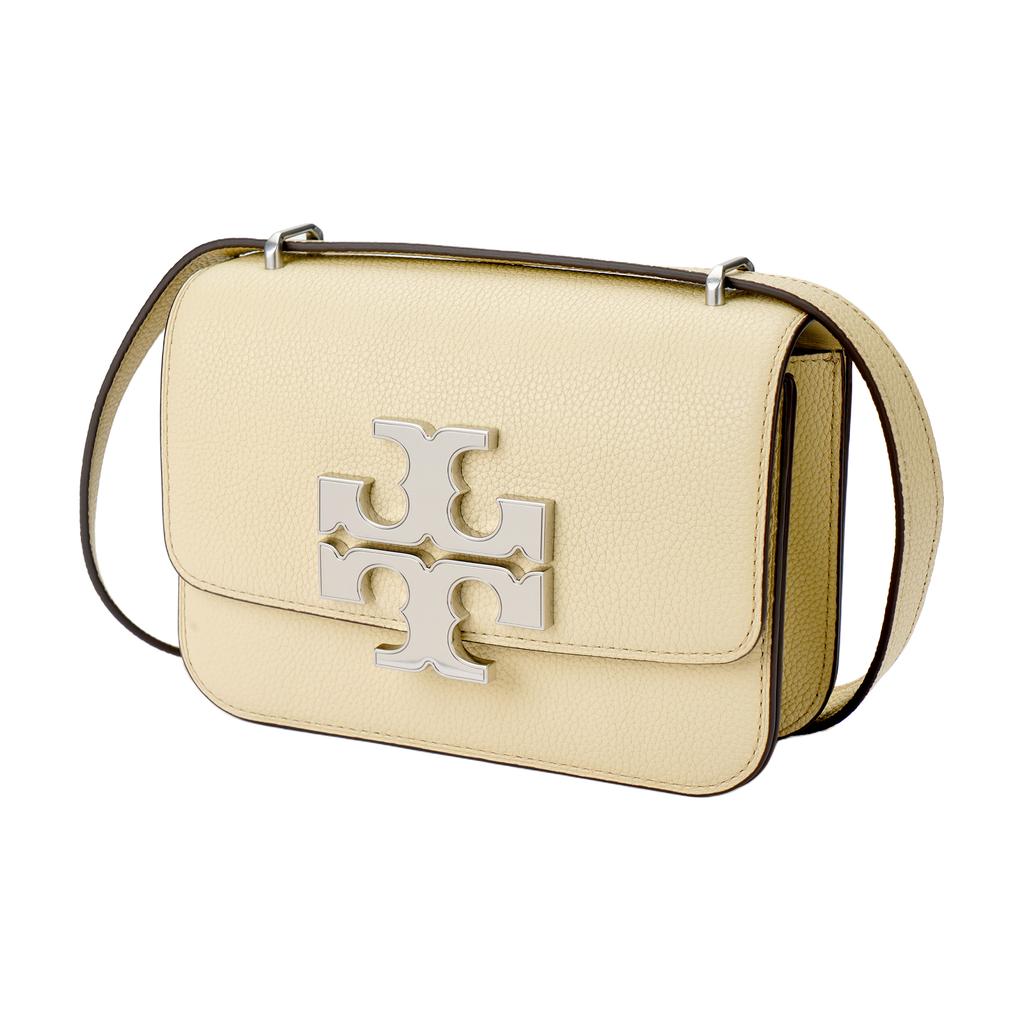 Tory Burch Eleanor Solid Double T Logo Flap Leather Crossbody Shoulder Bag Small Women Bags Yellow 155671-700