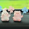 Cartoon Windmill Car Decoration with Soft Doll Cute Rotary Ornament for Dashboard Handlebar & Vent Solar/Manual Spin Fun Summer Gift for Car Bike