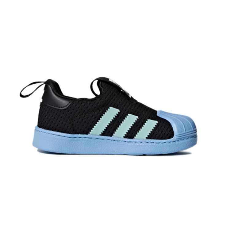 Adidas Originals Superstar 360 Low Top Walking Shoes Baby Shoes Black Blue AQ0205