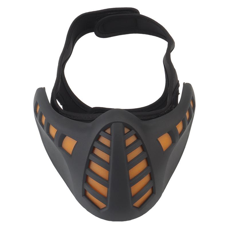 Cyberpunk LED Tactical Mask, Realistic Face Mask for CS Wargame Halloween Carnival Cosplay